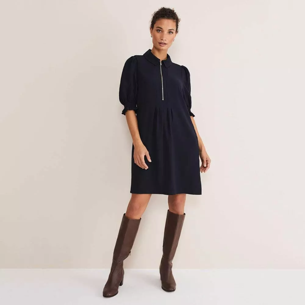 Phase Eight Navy Candice Zip Dress